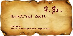 Harkányi Zsolt névjegykártya